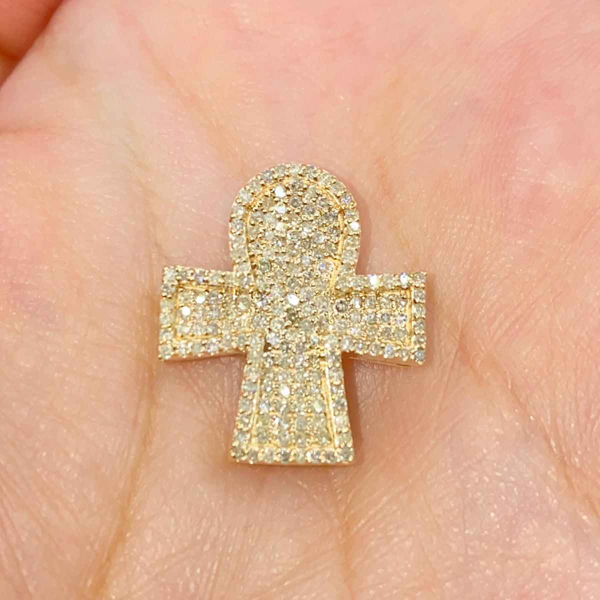 14K Gold Robyn Ankh Diamond Pendant - additional product view 4