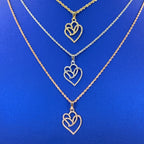 10K Gold Soulmate Heart Diamond Pendant - additional product view 2