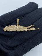 10K Gold Long Island Diamond Pendant - additional product view 2