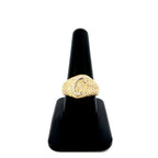 10K Gold Bubble Script Initial Diamond Ring - additional product view 24