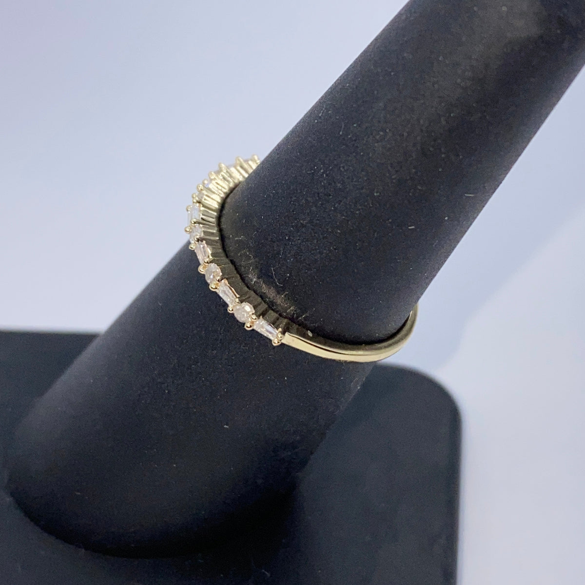 14K Gold Diamond Baguette Band Ring - additional product view 5