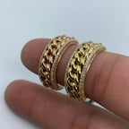 14K Gold 8mm Cuban Link Banded Diamond Ring - additional product view 5