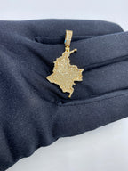 14K Gold Colombia Diamond Pendant - additional product view 2