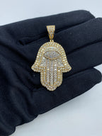 14K Gold Hamsa Diamond Pendant - additional product view 2