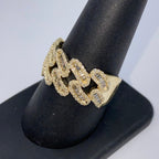 10K Gold Chubby Cuban Link Diamond Ring - additional product view 8
