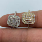 14K Gold Rectangle Diamond Baguette Center Engagement Ring - additional product view 5