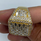 14K Gold Emerald-Cut Square Diamond Baguette Ring - additional product view 4