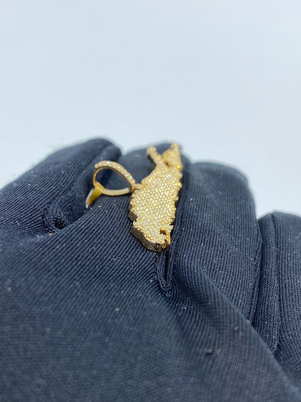 10K Gold Long Island Diamond Pendant - additional product view 3