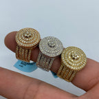 14K Gold Circle Diamond Wave Ring - additional product view 2