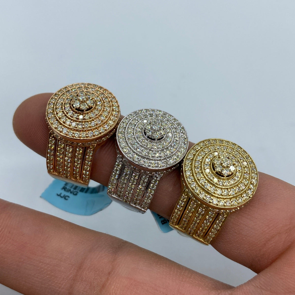 14K Gold Circle Diamond Wave Ring - additional product view 2