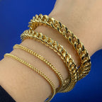 10K Gold Box Chain Link Bracelet - additional product view 2