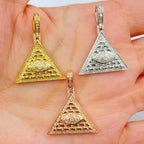 10K Gold Illuminati Pyramid Diamond Pendant - additional product view 2