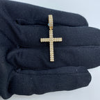 14K Gold Traditional Cross Diamond Pendant - additional product view 2