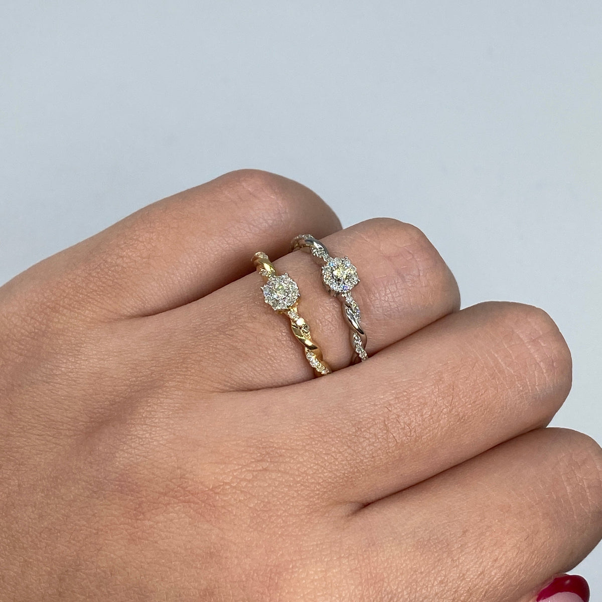 14K Gold Diamond Fate Engagement Ring - main product photo