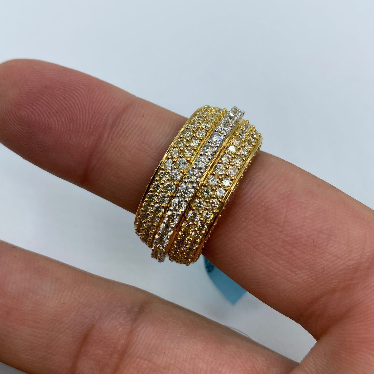 14K Gold Thick Men's Diamond Ring - additional product view 6