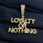 Loyalty or Nothing Diamond Pendant in yellow - close-up product photo