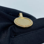 14K Gold Circle Diamond Picture Photo Pendant - additional product view 4