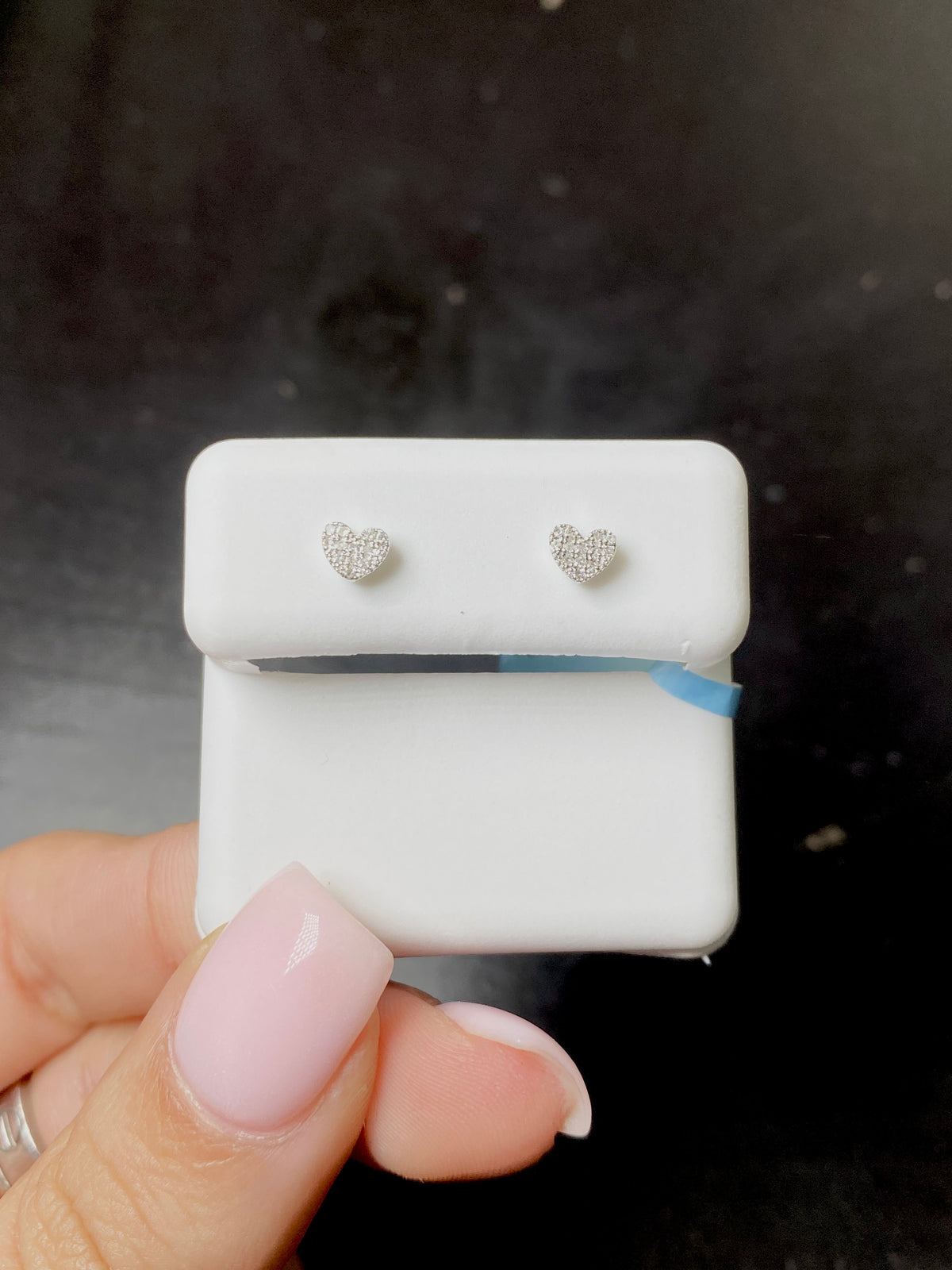 10K Gold Festive Heart Diamond Earrings - additional product view 6