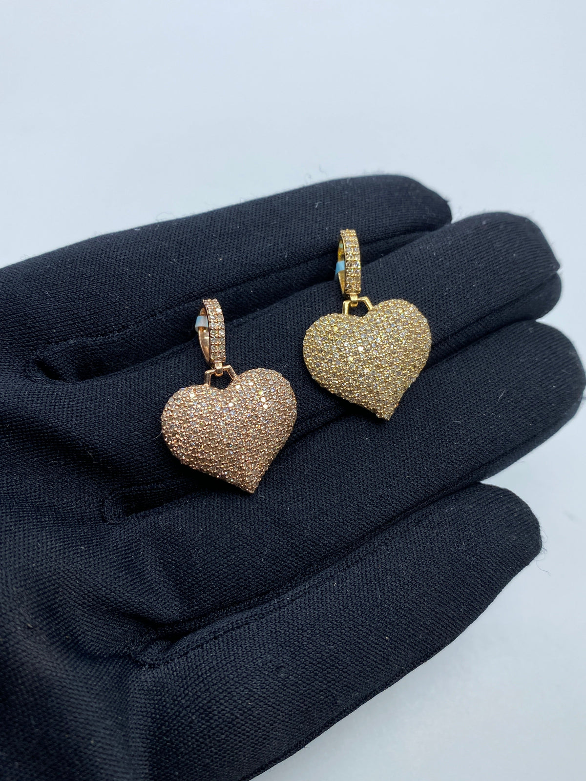 14K Gold Heart Diamond Pendant - additional product view 2