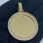 Circle Picture Diamond Baguette Pendant - additional product view 2