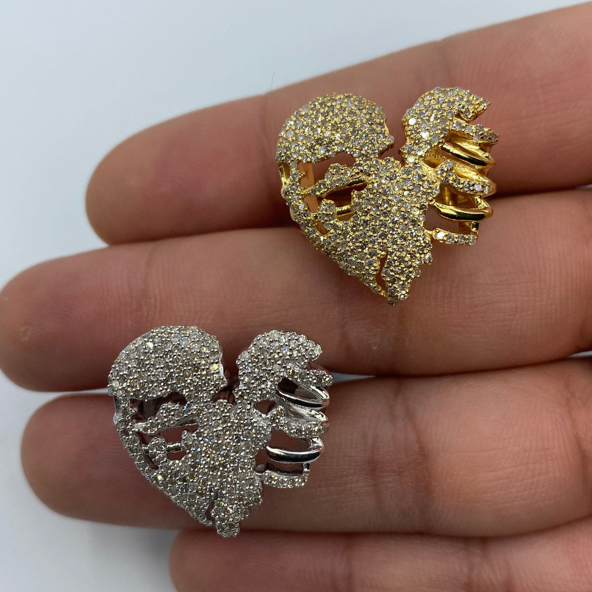 14K Gold Zombie Heart Diamond Ring - additional product view 2
