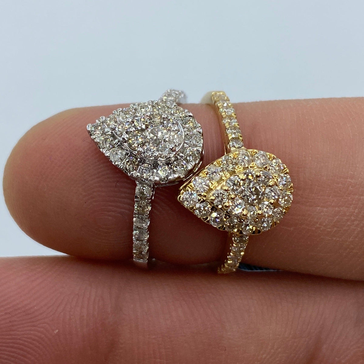 14K Gold Pear Shape Diamond Engagement Ring - additional product view 2