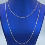10K Gold 1.7mm Two-Tone Flat Cuban Link Chain 16–24 in - main product photo