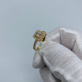 14K Gold Luxe Square Diamond Engagement Ring in yellow gold - close-up product photo