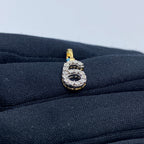 14K Gold Number 6 Diamond Pendant - additional product view 4