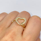 14K Gold Heart Infinity Diamond Ring Adjustable Band - additional product view 4