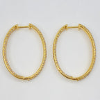 14K Gold Goddess Hoop Diamond Earrings - additional product view 9