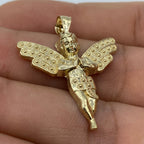 14K Gold Baby Angel Pendant 1.25 in - additional product view 6