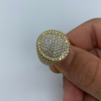 14K Gold Circle White Face Diamond Ring - additional product view 5