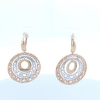 14K Gold Circle Hanging Earrings - additional product view 2