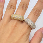 14K Gold Bling Pave Diamond Ring Band - main product photo
