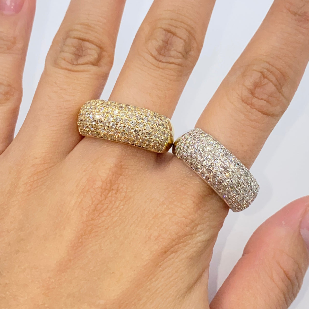 14K Gold Bling Pave Diamond Ring Band - main product photo