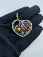 18K Gold Heart Diamond Pendant - additional product view 2
