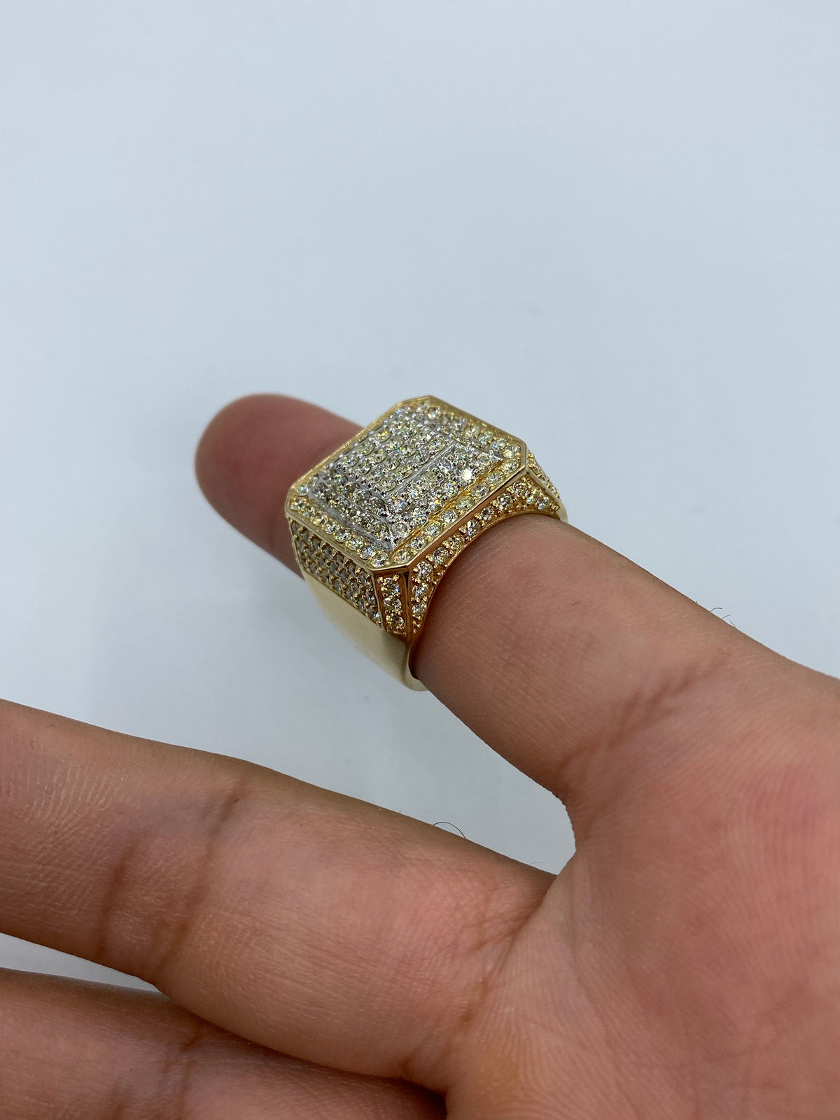 14K Gold Square Titan Diamond Ring - additional product view 7