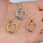 14K Gold Heart Infinity Diamond Pendant - additional product view 3