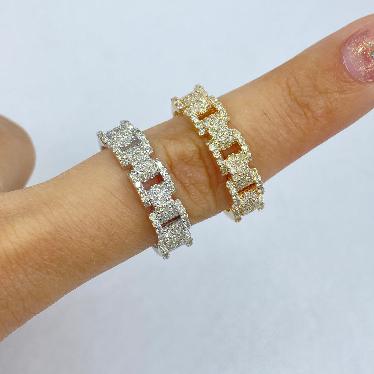 10K Gold Heures Watch Band Diamond Ring - additional product view 2
