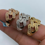 14K Gold Round Diamond Baguette Cuban Link Ring 1.6 Ct - additional product view 8