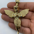 14K Gold Baby Angel Pendant 3.0 in - additional product view 3
