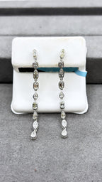 14K Gold Bridal Shape Cocktail Diamond Earrings - additional product view 3