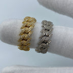 14K Gold Eternity Cuban Thorn Diamond Ring - additional product view 3
