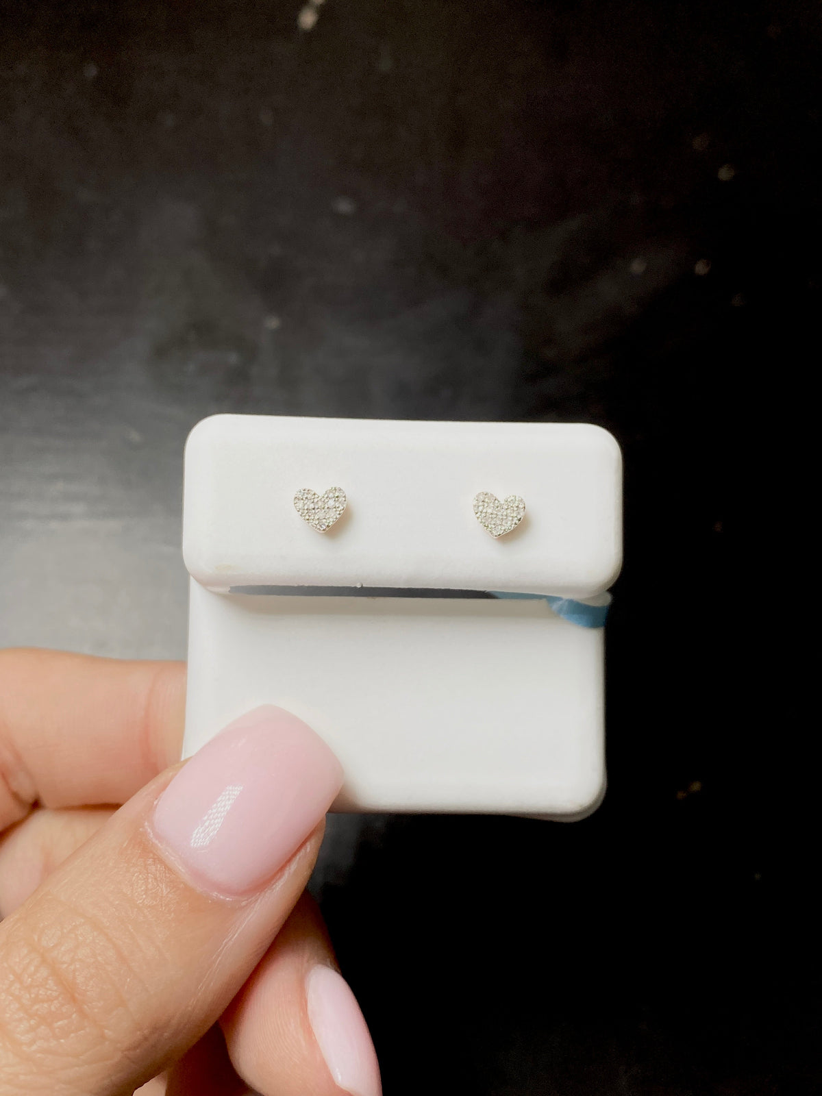 10K Gold Festive Heart Diamond Earrings - additional product view 5