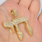 14K Chai Diamond Pendant - additional product view 9