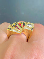 10K Gold Cards Diamond Ring - additional product view 3