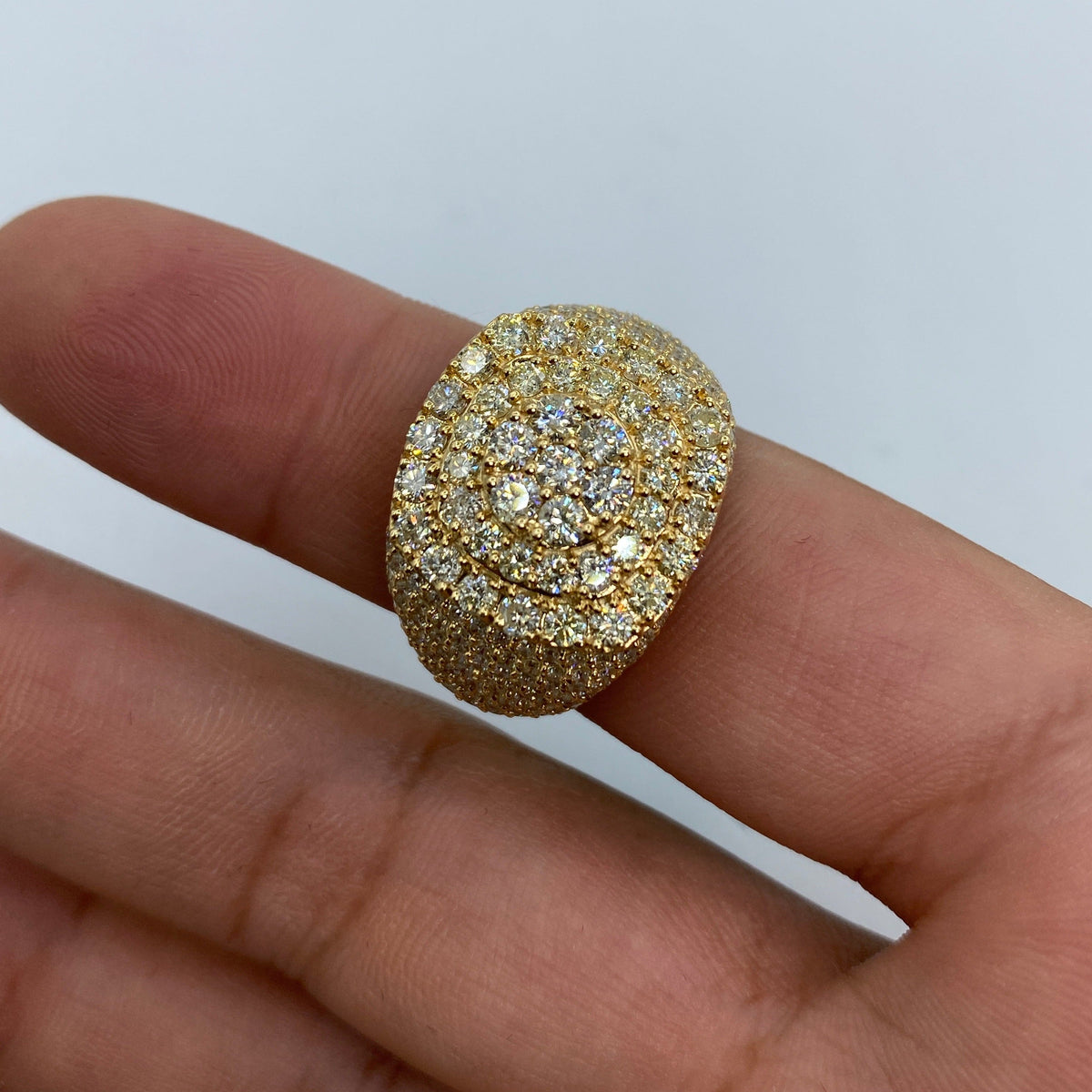14K Gold Rounded Square Jumbo Diamond Ring - additional product view 6