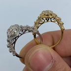 14K Gold Princess Oval Diamond Engagement Ring - additional product view 6