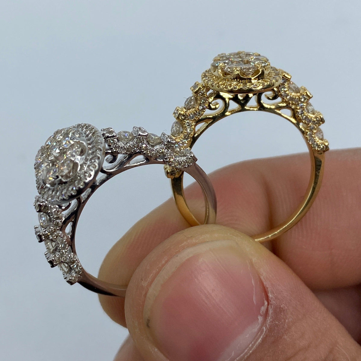 14K Gold Princess Oval Diamond Engagement Ring - additional product view 6